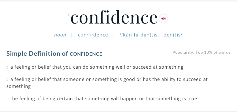 what is confidence